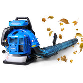 Pro-Grade 75.6CC 2-Stroke 953CFM 218MPH 52N Backpack Leaf Blower Gas Powered with Commercial-Grade 2-Stage Air Filter
