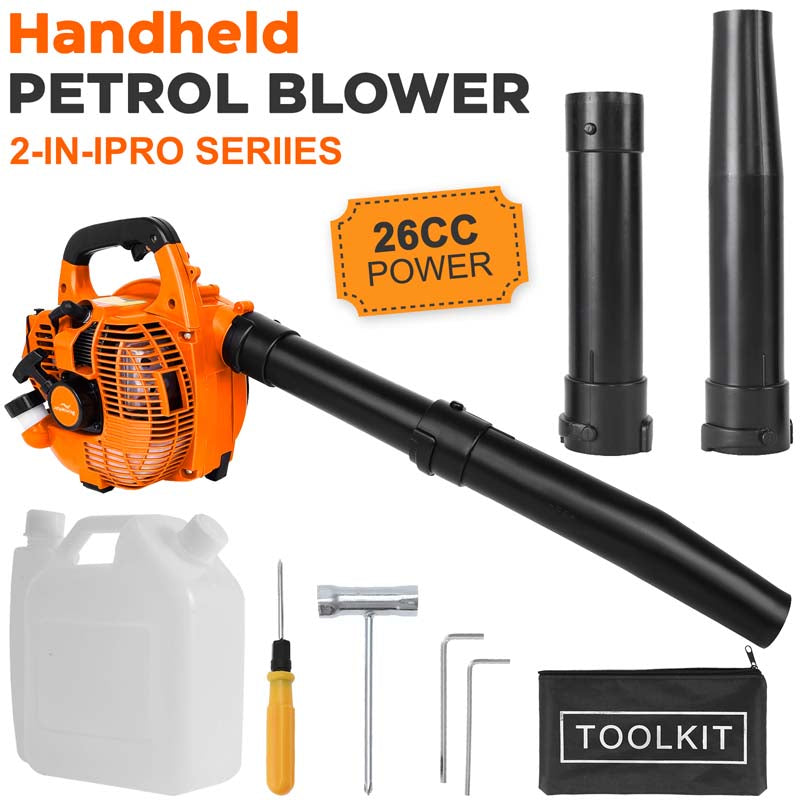 26CC 2-Stroke 380CFM 180MPH Gas-Powered Handheld Leaf Blower