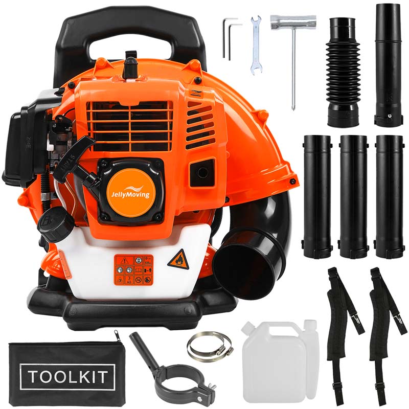 52CC 2-Stroke 550CFM 205MPH Gas-Powered Backpack Leaf Blower