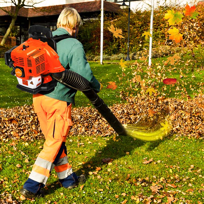 52CC 2-Stroke 550CFM 205MPH Gas-Powered Backpack Leaf Blower