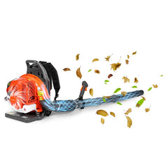 65CC 2-Stroke 850CFM 230MPH Gas-Powered Backpack Leaf Blower (Orange)