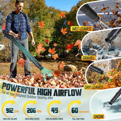 75.6CC 2-Stroke 912 CFM 206 MPH 49N Backpack Leaf Blower Gas Powered with Commercial-Grade 2-Stage Air Filter