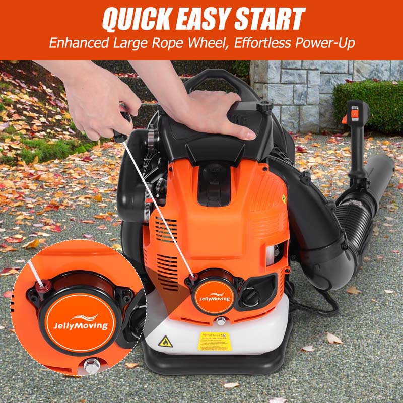 75.6CC 4-Stroke 706CFM 206MPH Gas-Powered Backpack Leaf Blower