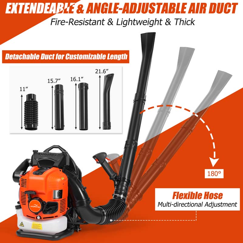 75.6CC 4-Stroke 706CFM 206MPH Gas-Powered Backpack Leaf Blower