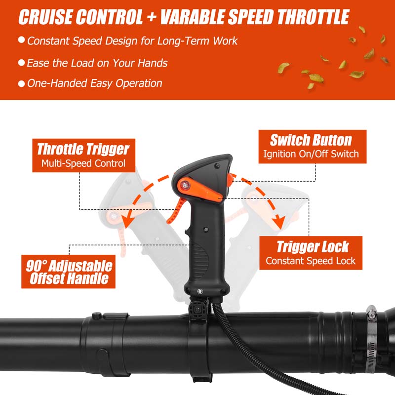 75.6CC 4-Stroke 706CFM 206MPH Gas-Powered Backpack Leaf Blower