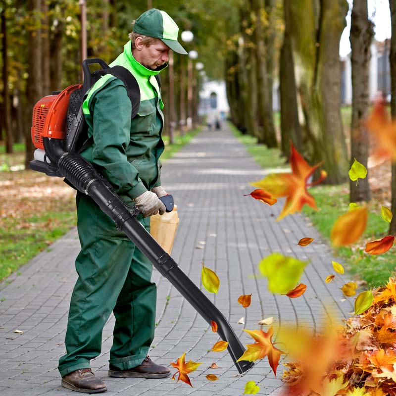 Upgraded 63CC 2-Stroke 665CFM 205MPH Gas-Powered Backpack Leaf Blower