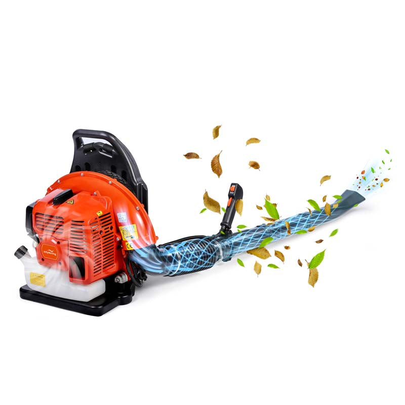 Upgraded 63CC 2-Stroke 665CFM 205MPH Gas-Powered Backpack Leaf Blower